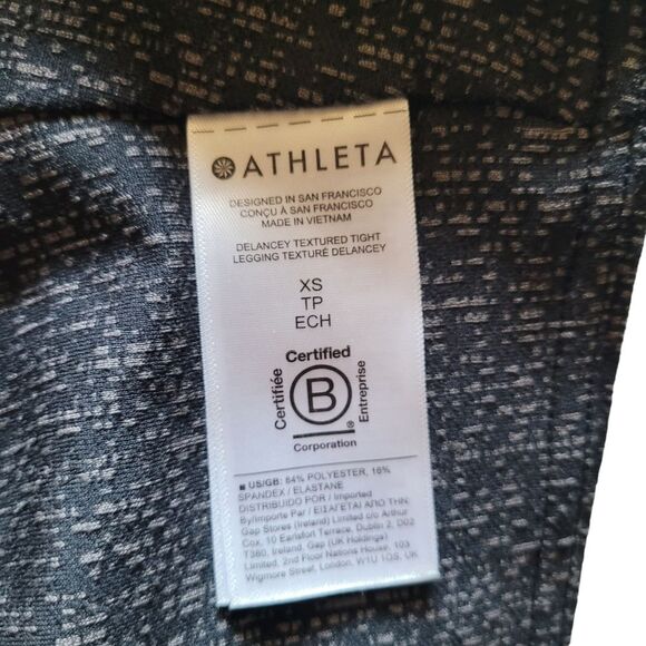 Athleta Women's XSmall Delancey Herringbone Activewear Tight Travel Pant legging - Picture 6 of 13